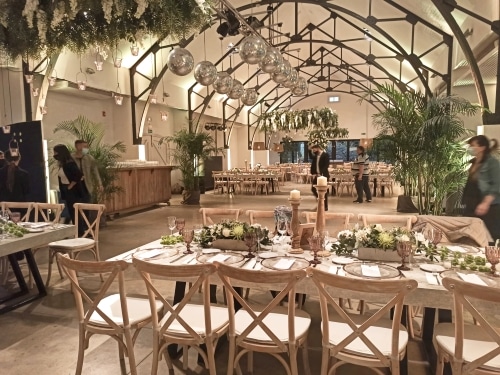 Mesas decoradas para boda en La Baguala
