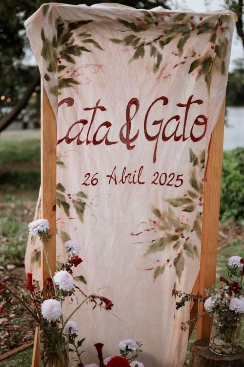 cartel anunciando la boda