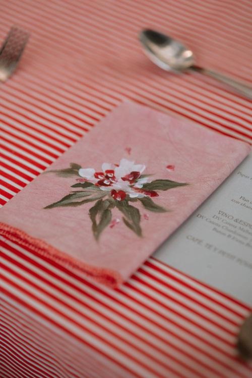 detalle de las servilletas del casamiento