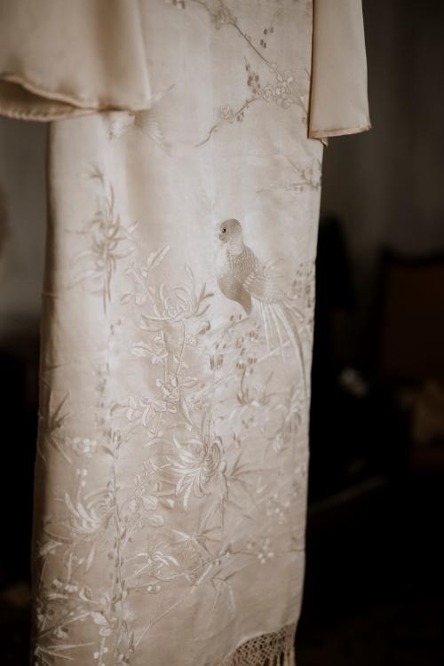detalle del vestido de novia
